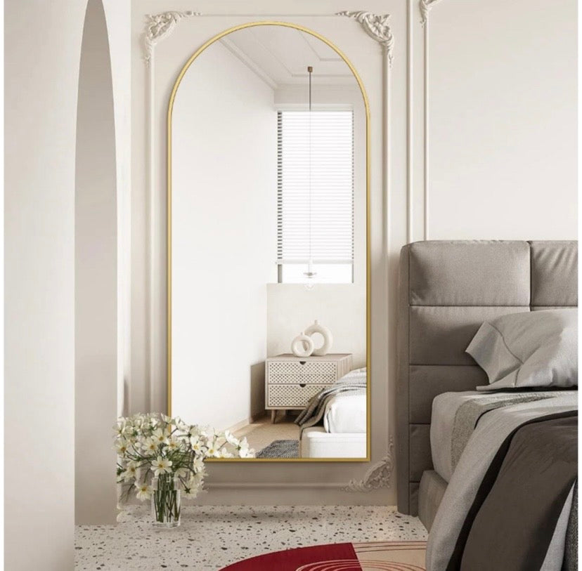 170cm by 70cm Round Top Mirror