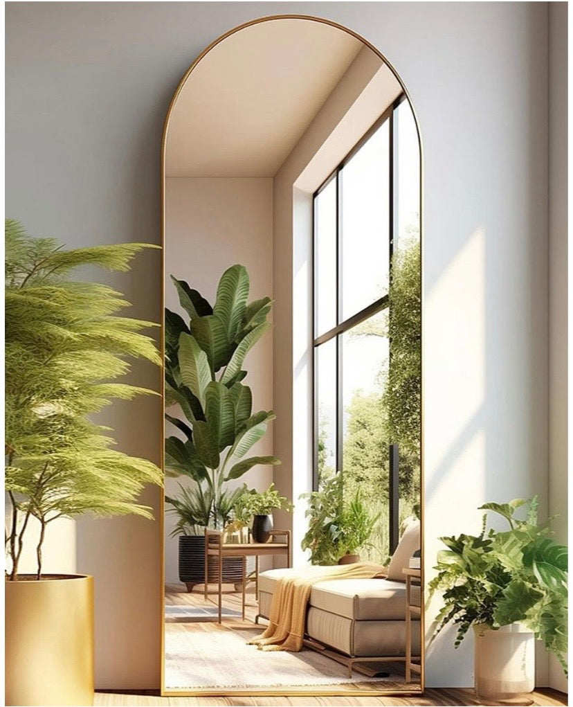 170cm by 70cm Round Top Mirror